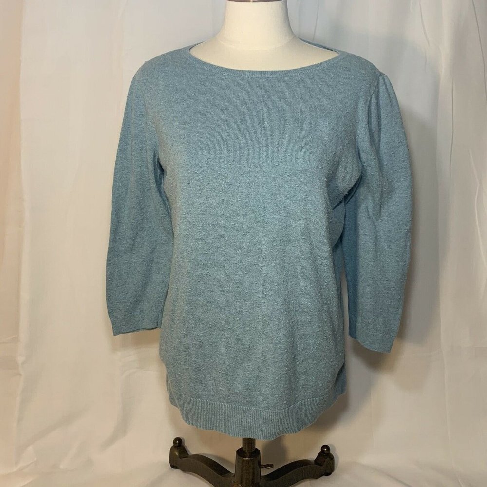 LOFT - Women's Cotton Baby Blue Sweater (Size Medium)